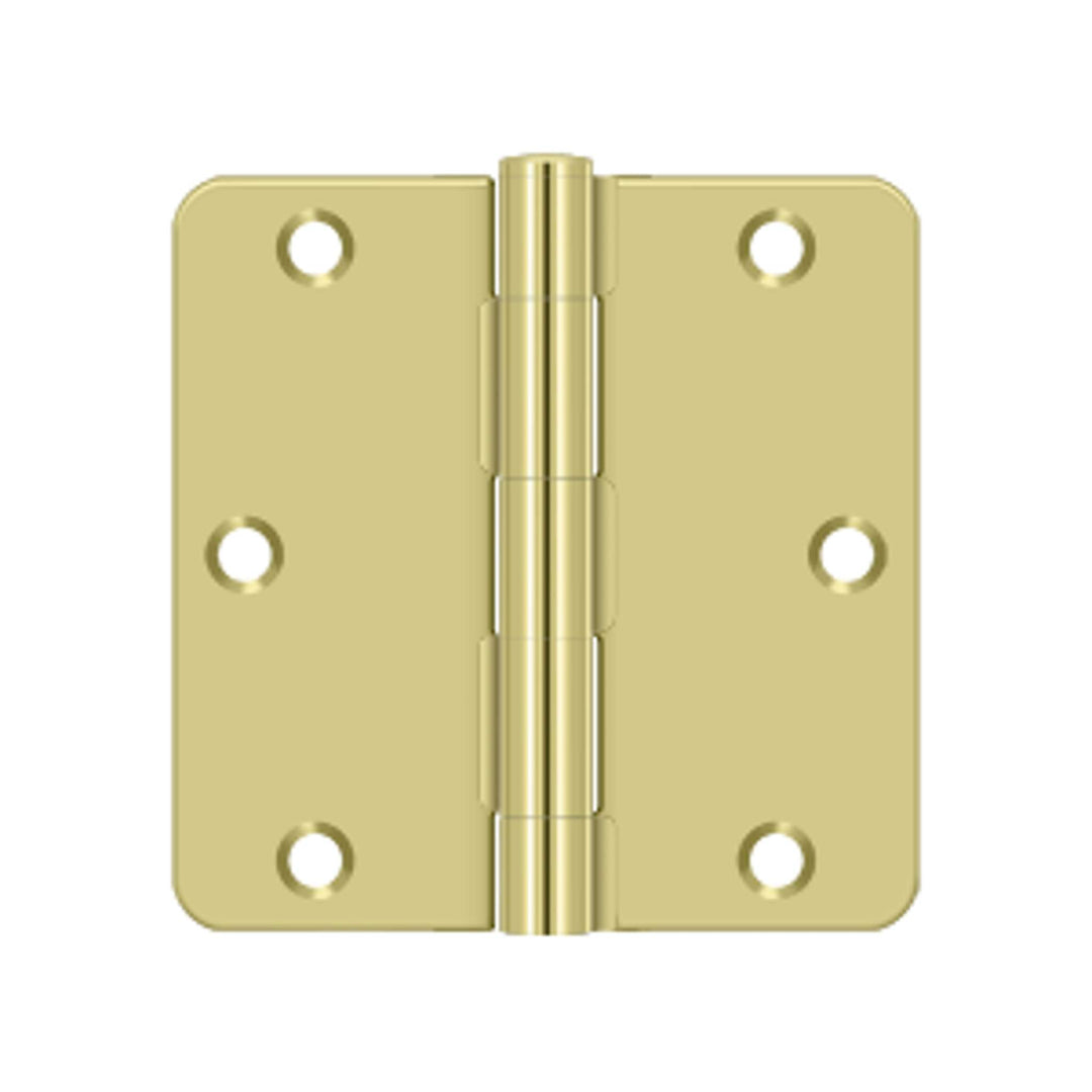 Deltana - 3-1/2" x 3-1/2" x 1/4" Radius Hinge, Residential Thickness, Steel Hinges