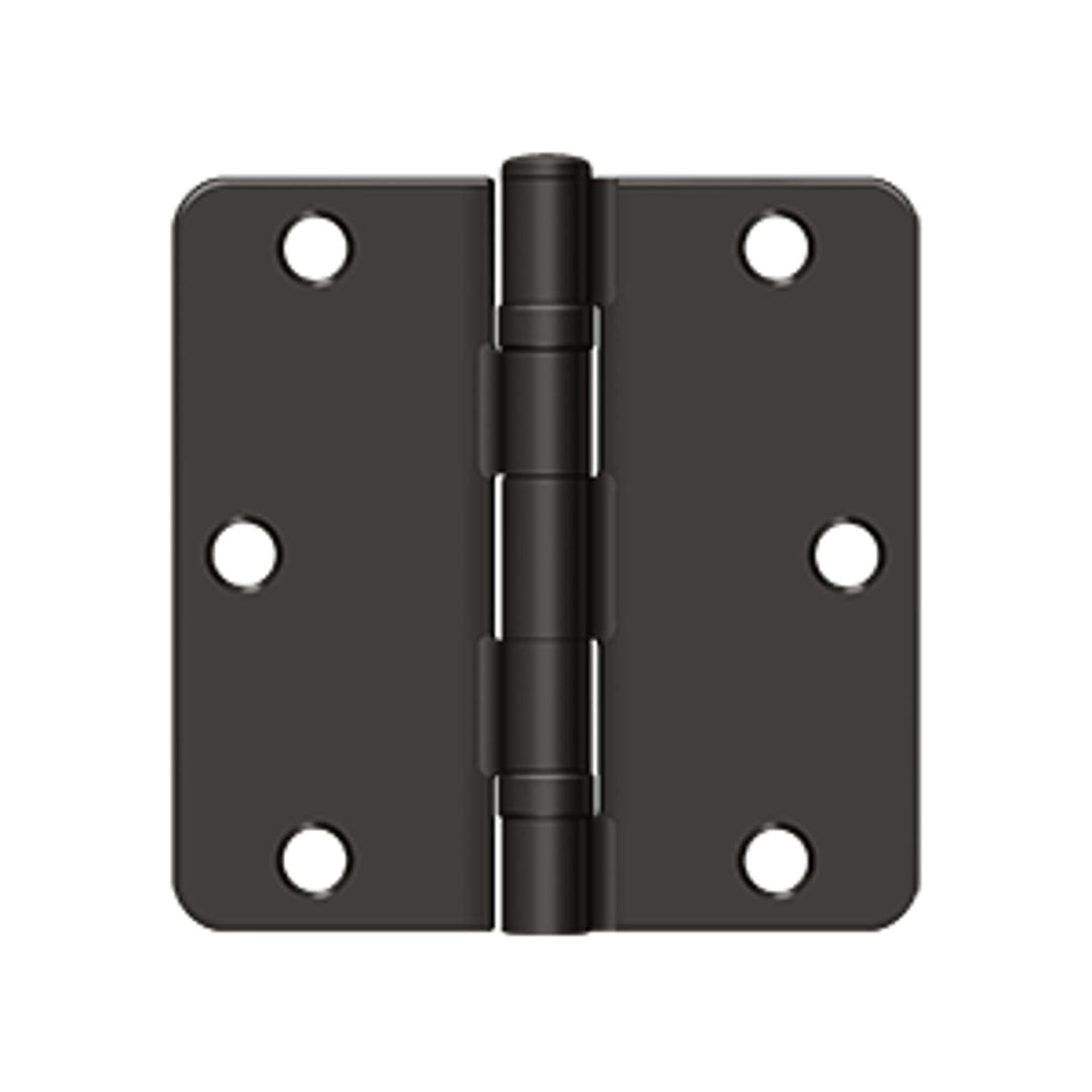 Deltana - 3-1/2" x 3-1/2" x 1/4" Radius Hinge, Ball Bearing, Steel Hinges