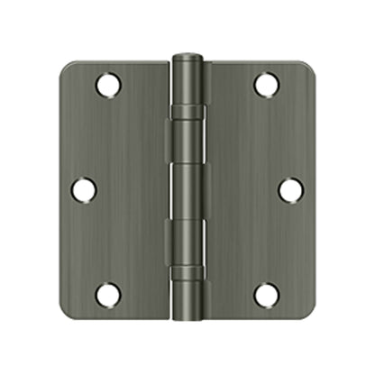 Deltana - 3-1/2" x 3-1/2" x 1/4" Radius Hinge, Ball Bearing, Steel Hinges