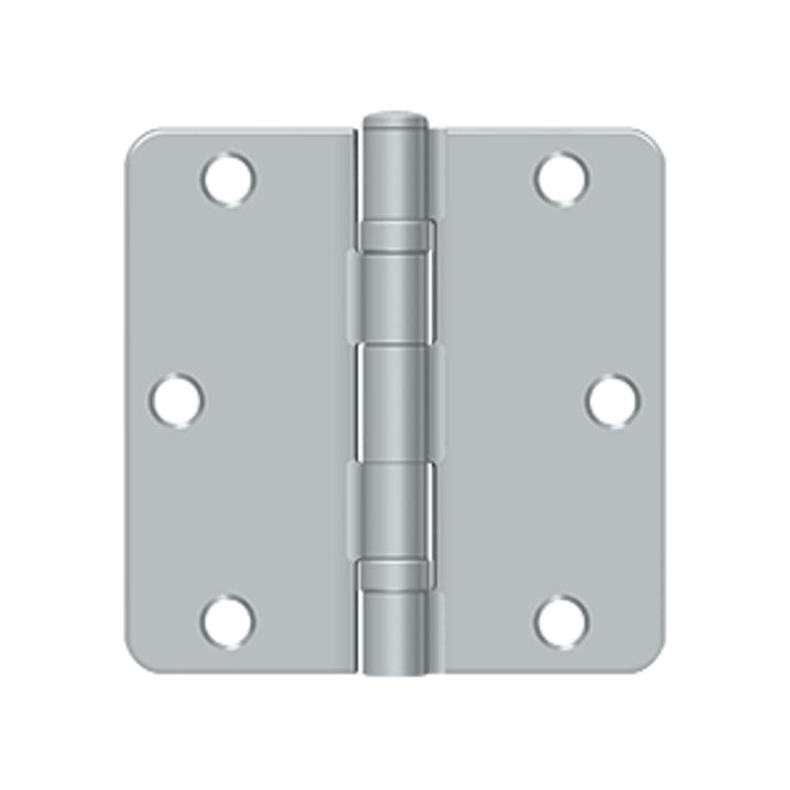 Deltana - 3-1/2" x 3-1/2" x 1/4" Radius Hinge, Ball Bearing, Steel Hinges