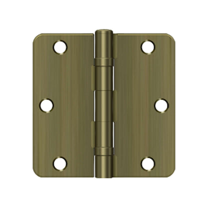 Deltana - 3-1/2" x 3-1/2" x 1/4" Radius Hinge, Ball Bearing, Steel Hinges