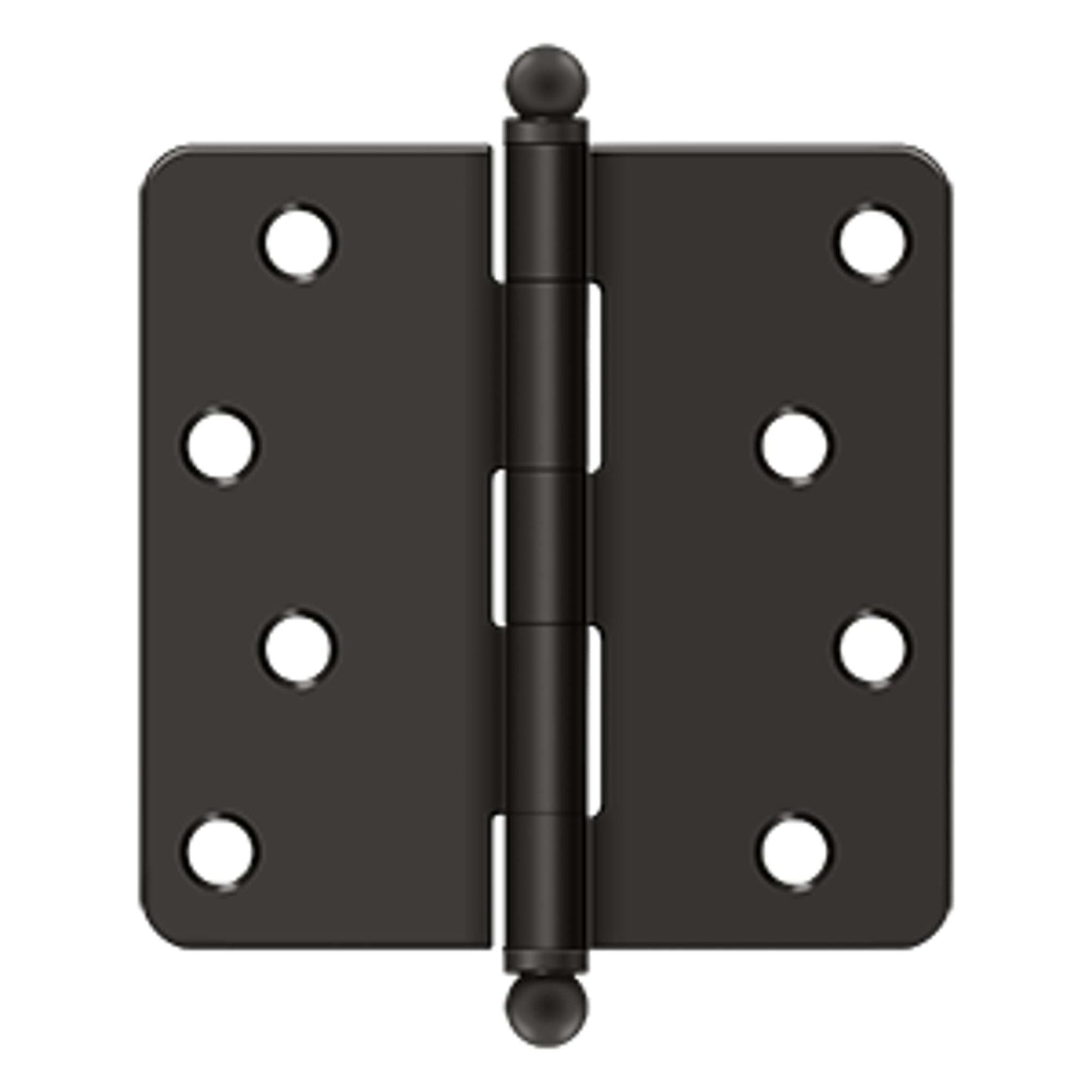 Deltana - 4" x 4" x 1/4" Radius Hinge, w/ Ball Tips, Ball Tipped Hinges