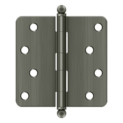 Deltana - 4" x 4" x 1/4" Radius Hinge, w/ Ball Tips, Ball Tipped Hinges