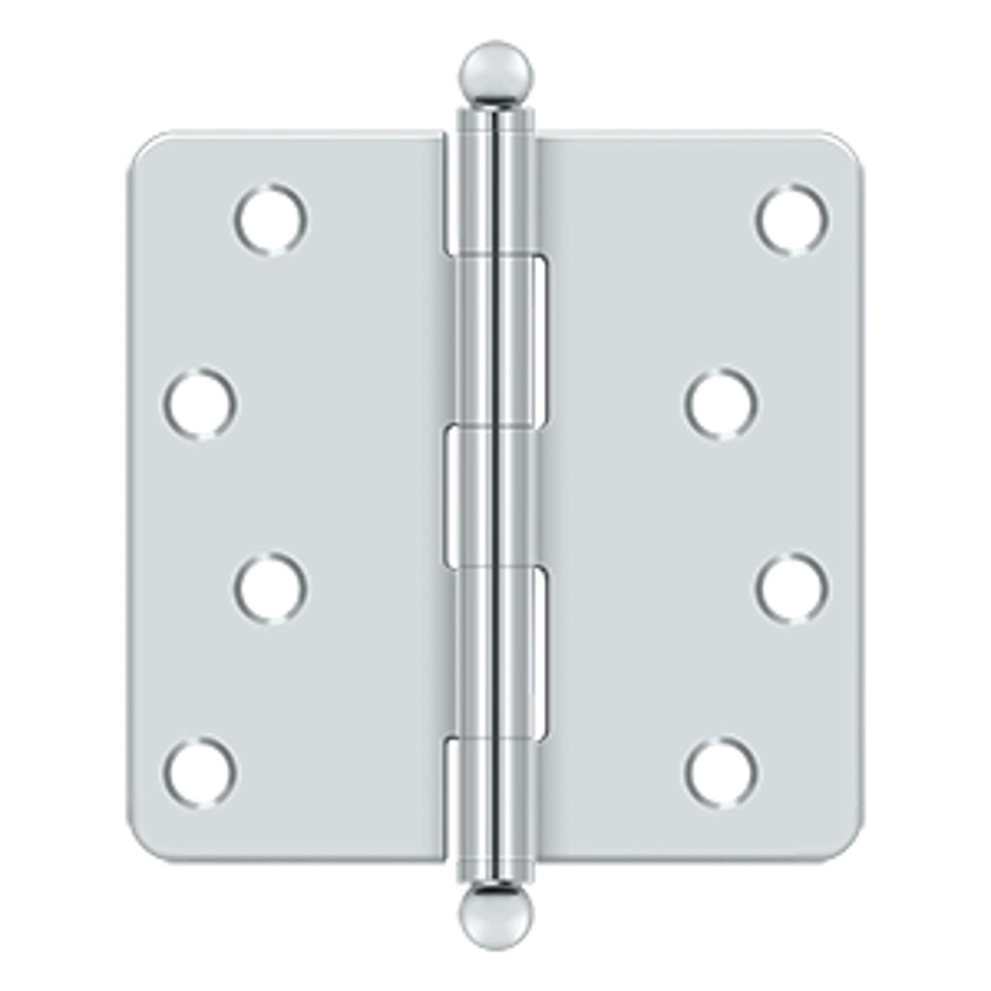 Deltana - 4" x 4" x 1/4" Radius Hinge, w/ Ball Tips, Ball Tipped Hinges