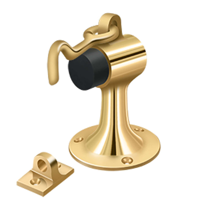 Deltana - Floor Mount Bumper w/ Holder, Solid Brass