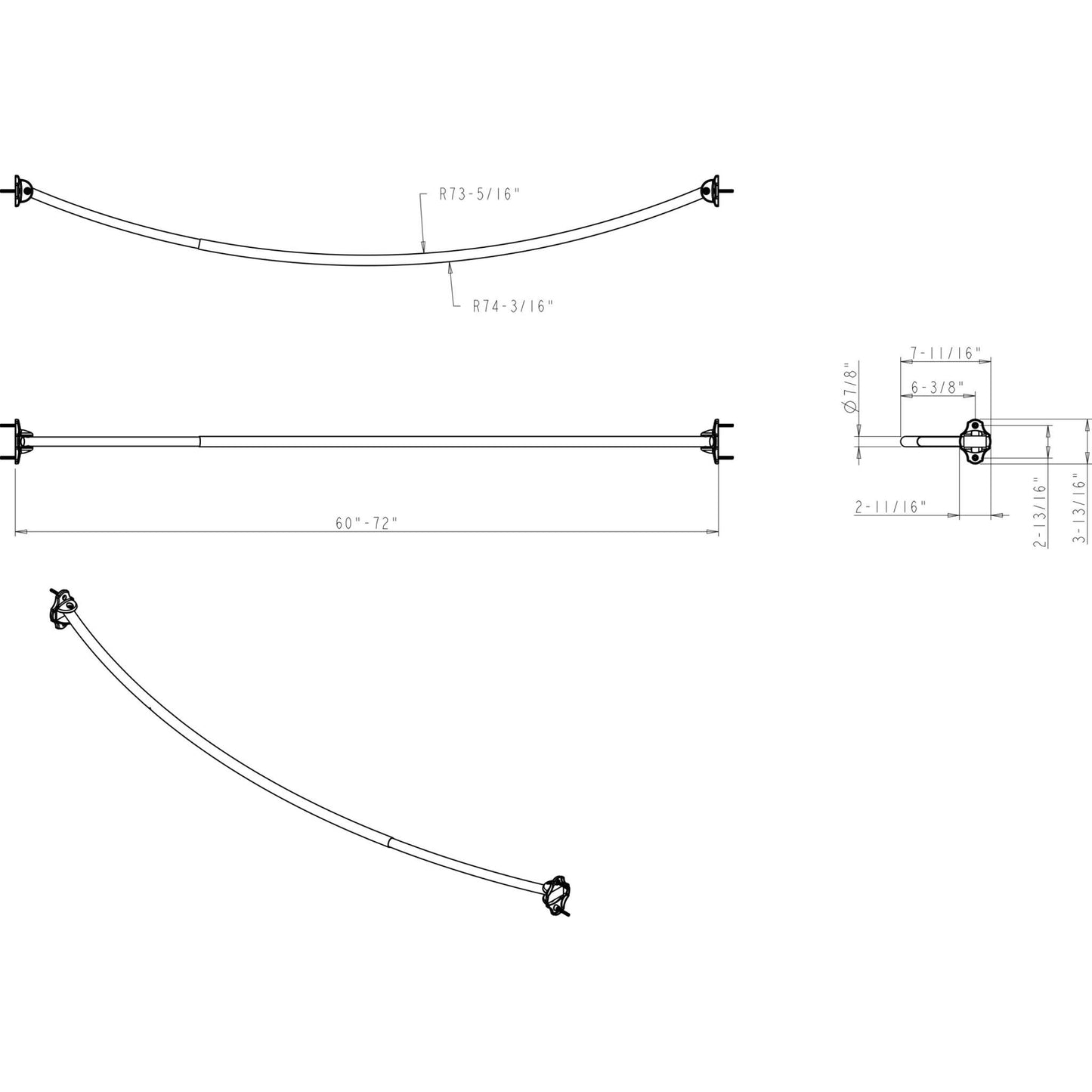 Elements - Shower Rods