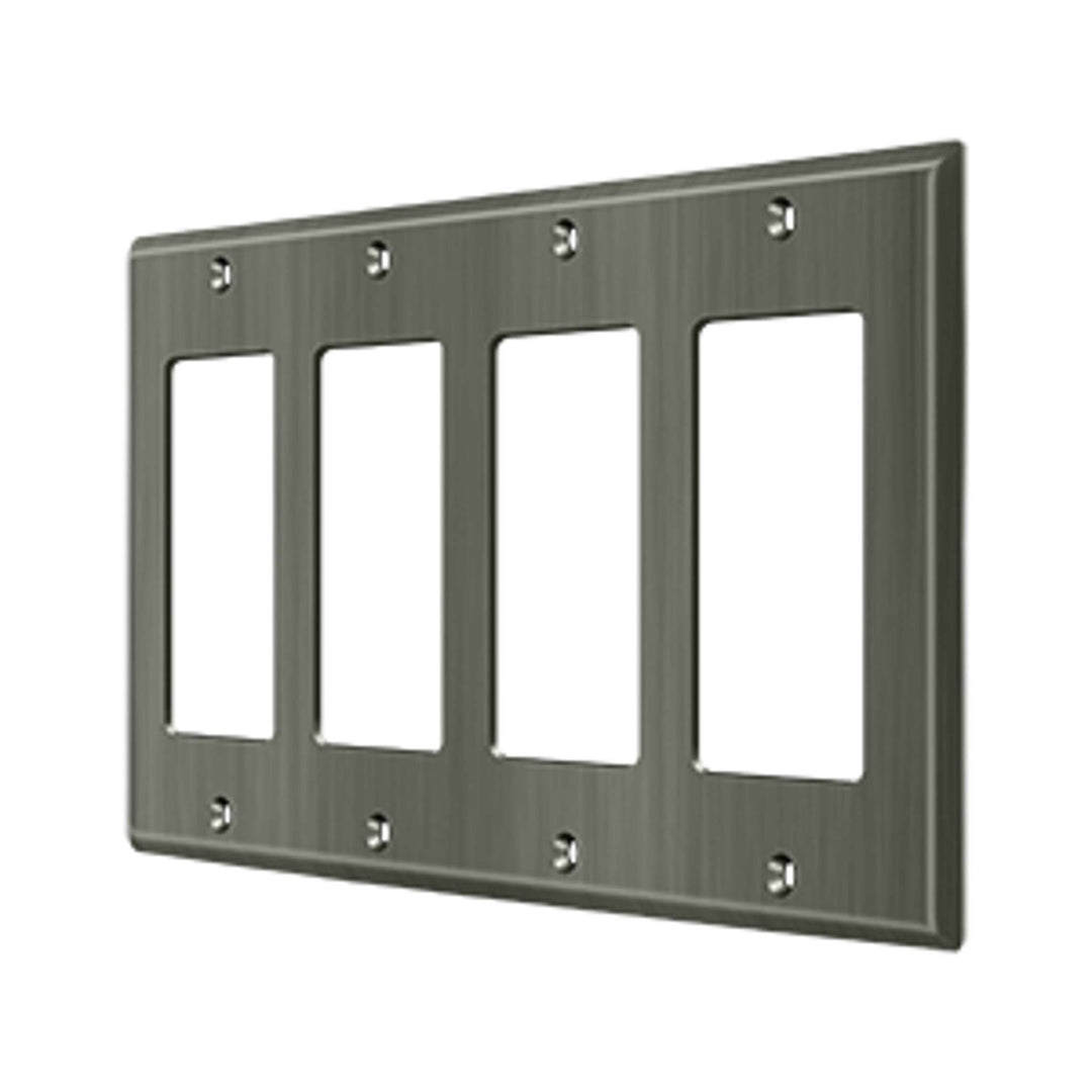 Deltana - Switch Plate, Quadruple Rocker