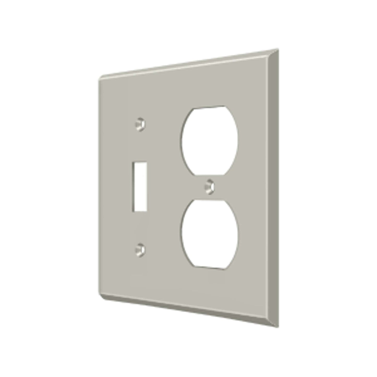 Deltana - Switch Plate, Single Switch/Double Outlet