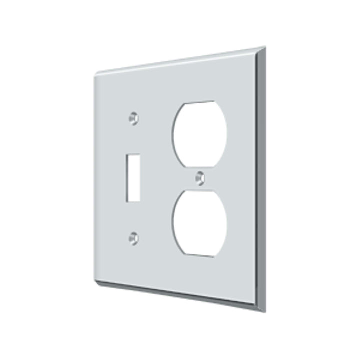 Deltana - Switch Plate, Single Switch/Double Outlet