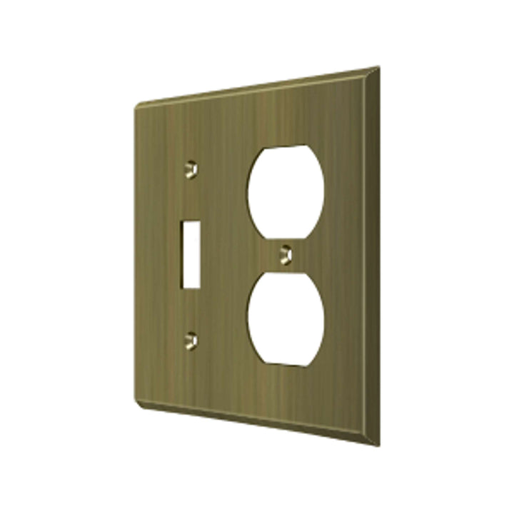 Deltana - Switch Plate, Single Switch/Double Outlet