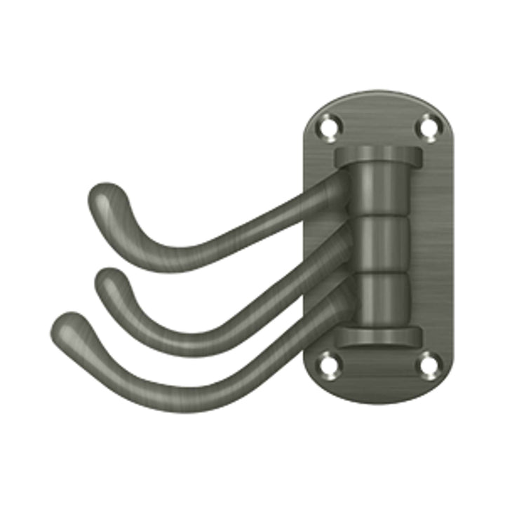 Deltana - Triple Swivel Hook, Heavy Duty, 4" Projection