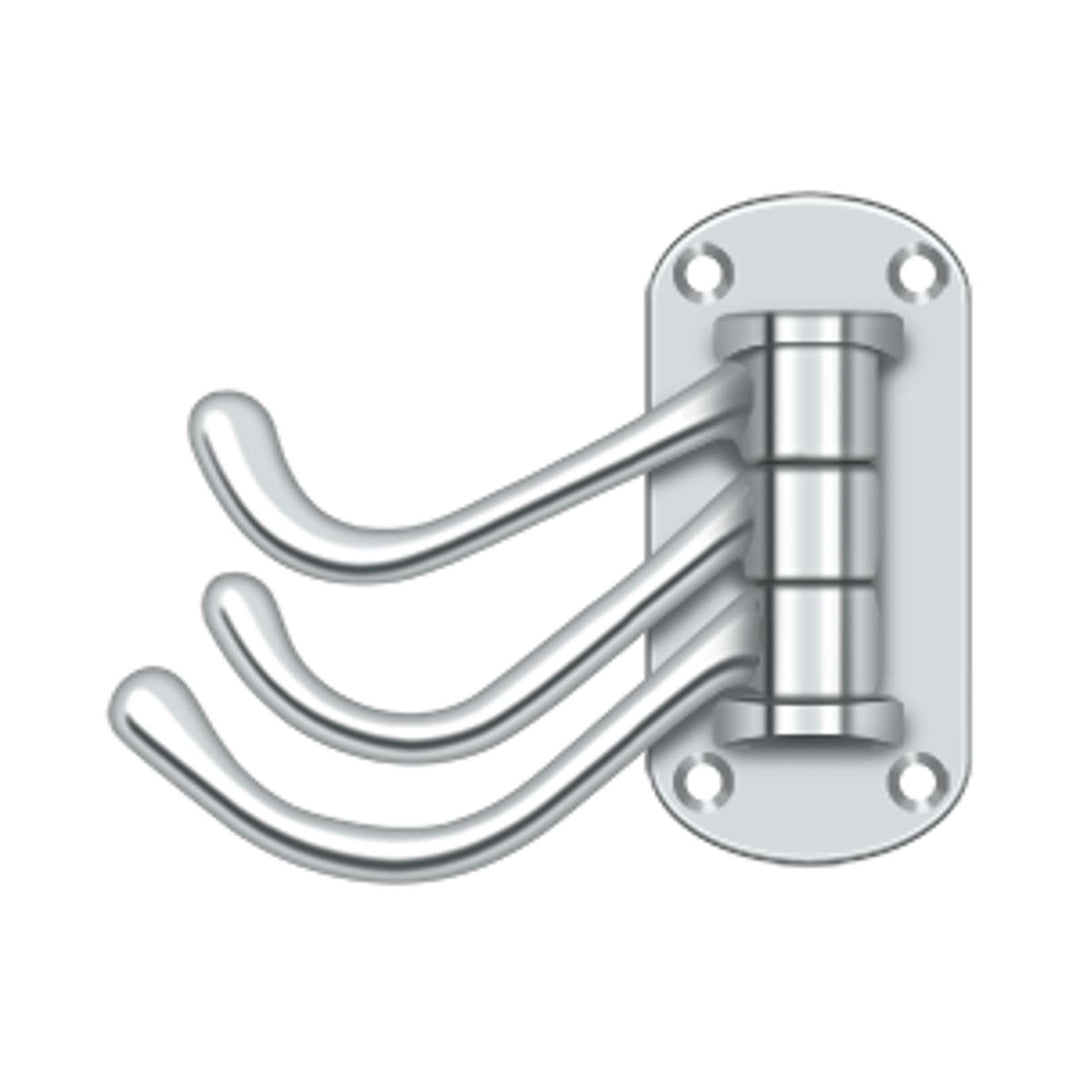 Deltana - Triple Swivel Hook, Heavy Duty, 4" Projection