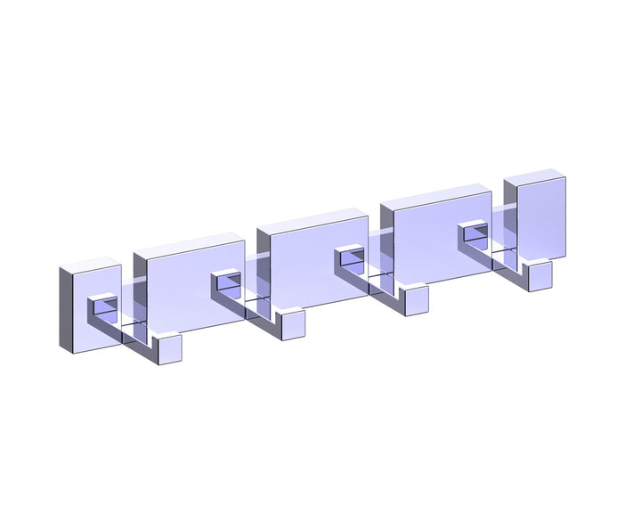 Kartners - Berlin Quadruple Prong Robe Hook - Fold Down