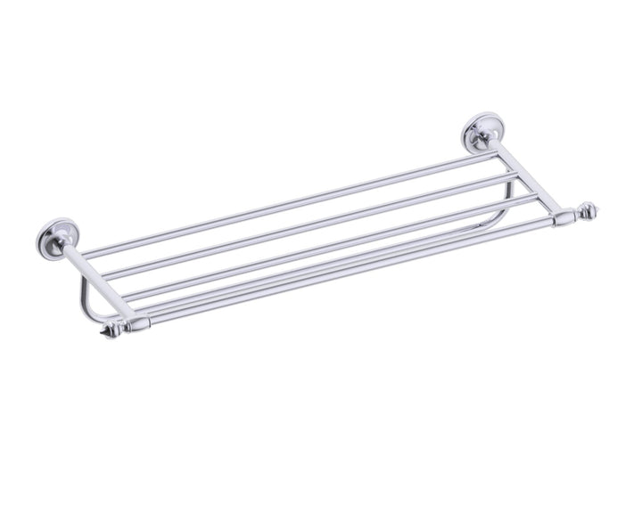 Kartners - Lyon Towel Shelf With Towel Bar 24"