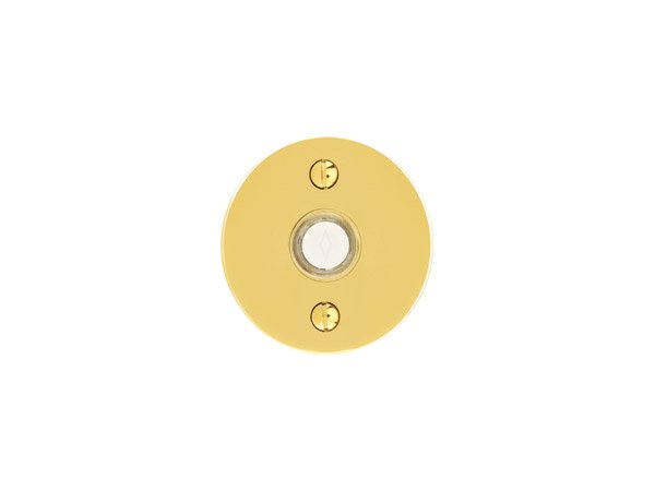 EMTEK - Brass Door Bell, Disk Rosette