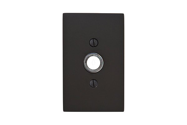 EMTEK - Brass Door Bell, Modern Rosette