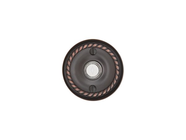 EMTEK - Brass Door Bell, Rope Rosette