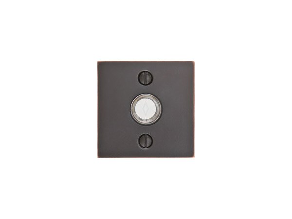 EMTEK - Brass Door Bell, Square Rosette