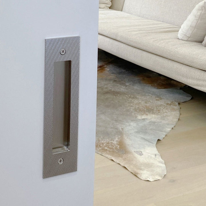Knurled Narrow Pocket Door Lock Dummy