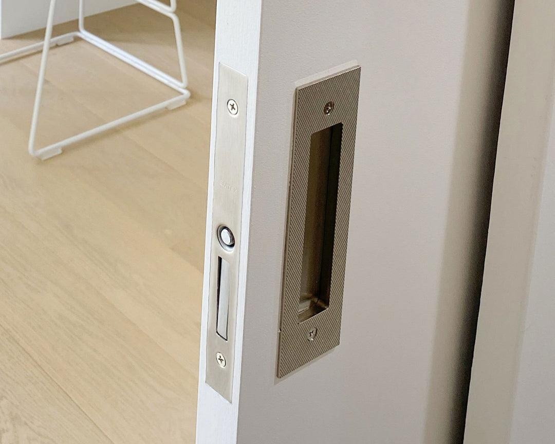 Knurled Narrow Pocket Door Lock Passage