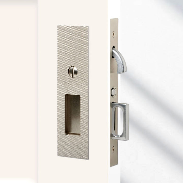 Knurled Narrow Pocket Door Lock Privacy