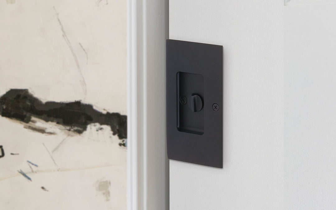 Modern Rectangular Pocket Door Lock