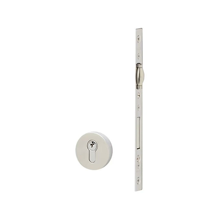 European Mortise Deadbolt with Integrated Roller Latch, Round trim