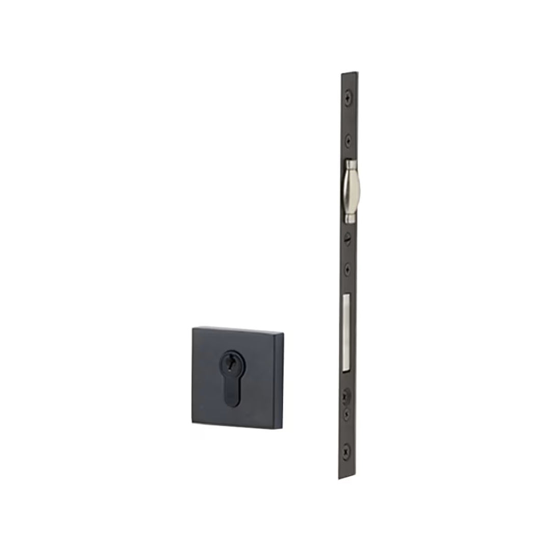 European Mortise Deadbolt with Integrated Roller Latch, Square trim