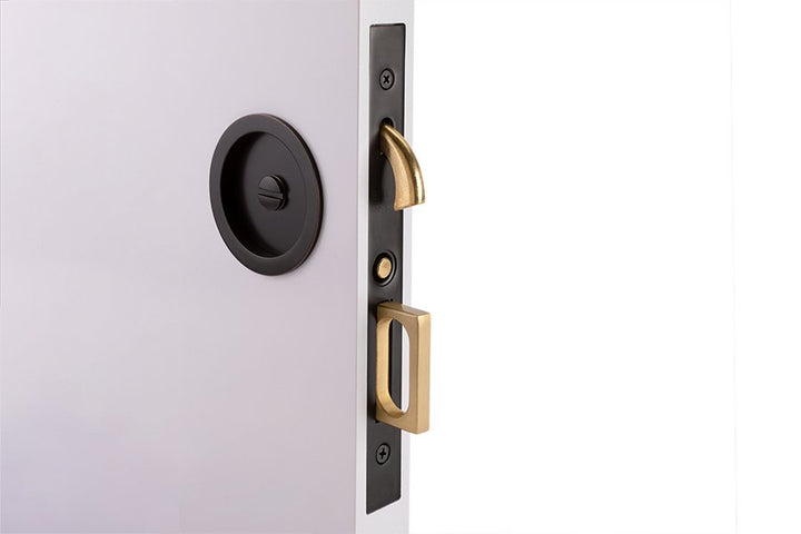 EMTEK - Round Pocket Door Lock
