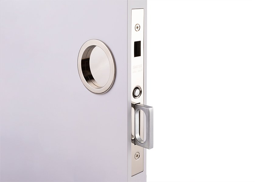 EMTEK - Round Pocket Door Lock