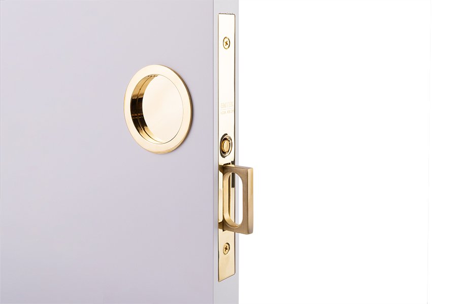 EMTEK - Round Pocket Door Lock