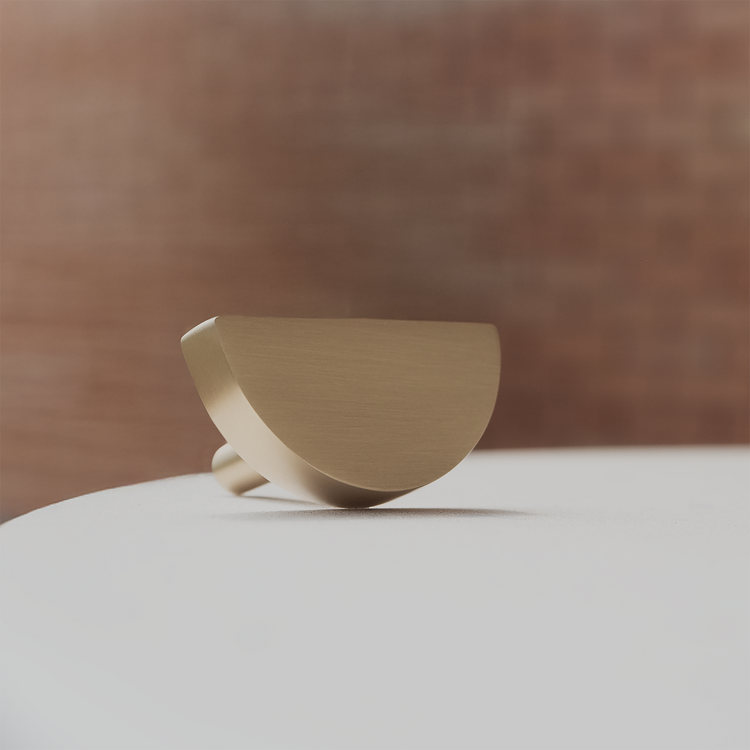 Brass Half Moon Knob.