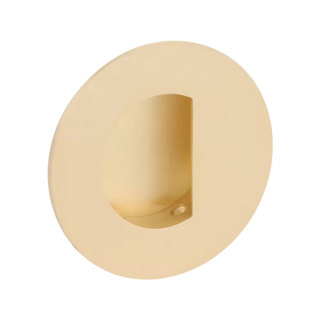 EMTEK - Flush Pull Round Recess with Half Moon Pocket