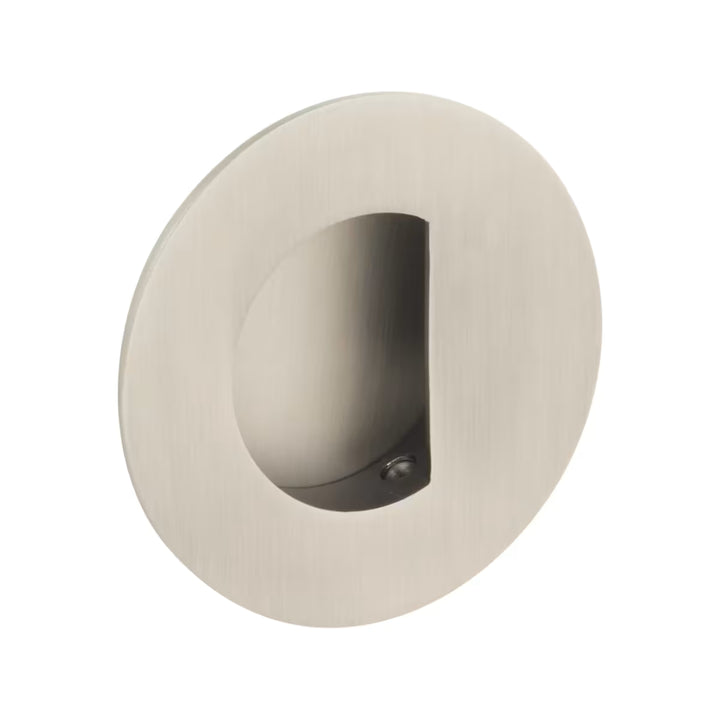 EMTEK - Flush Pull Round Recess with Half Moon Pocket