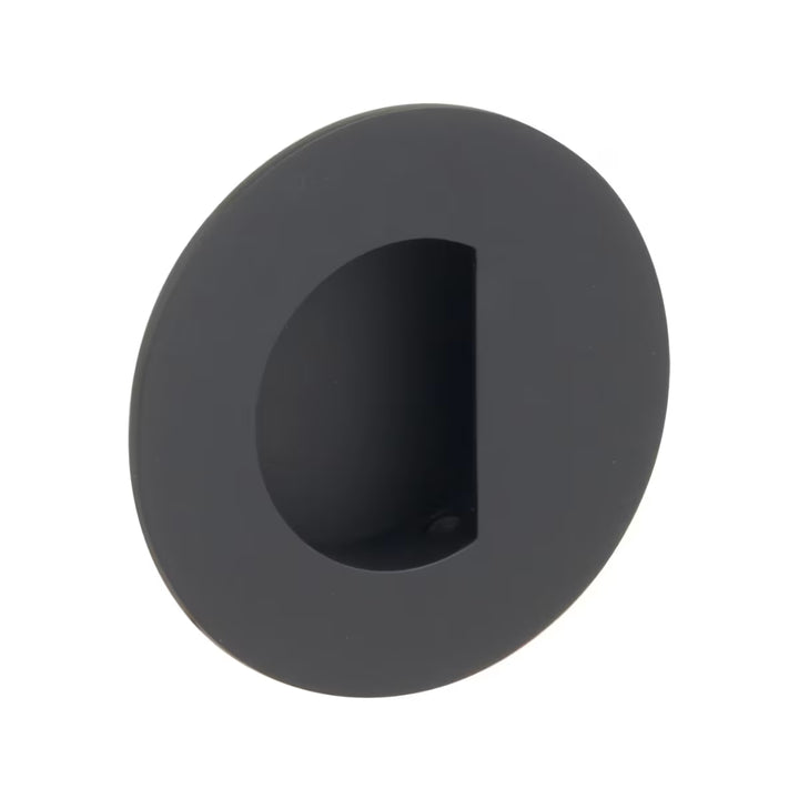 EMTEK - Flush Pull Round Recess with Half Moon Pocket