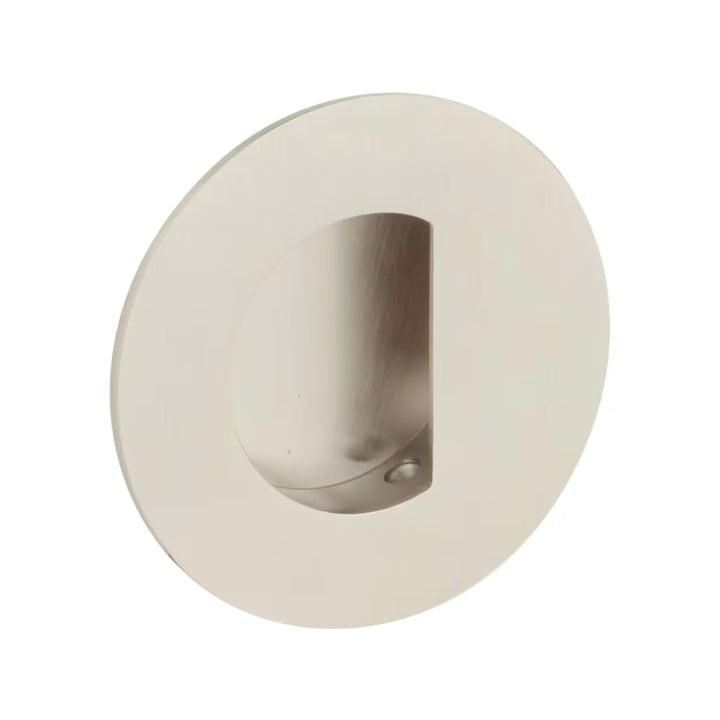 EMTEK - Flush Pull Round Recess with Half Moon Pocket