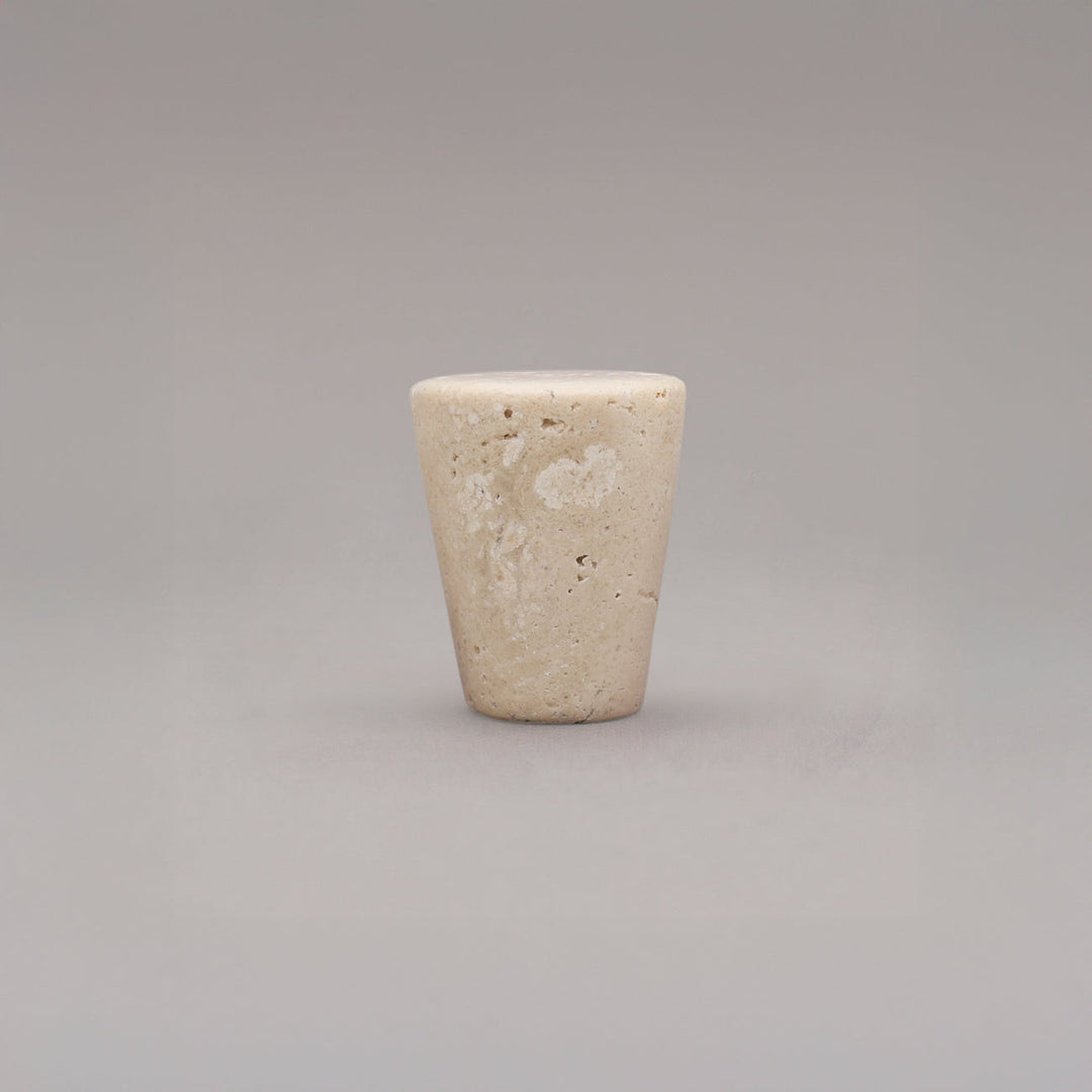 Small Travertine Round Cabinet Knob.