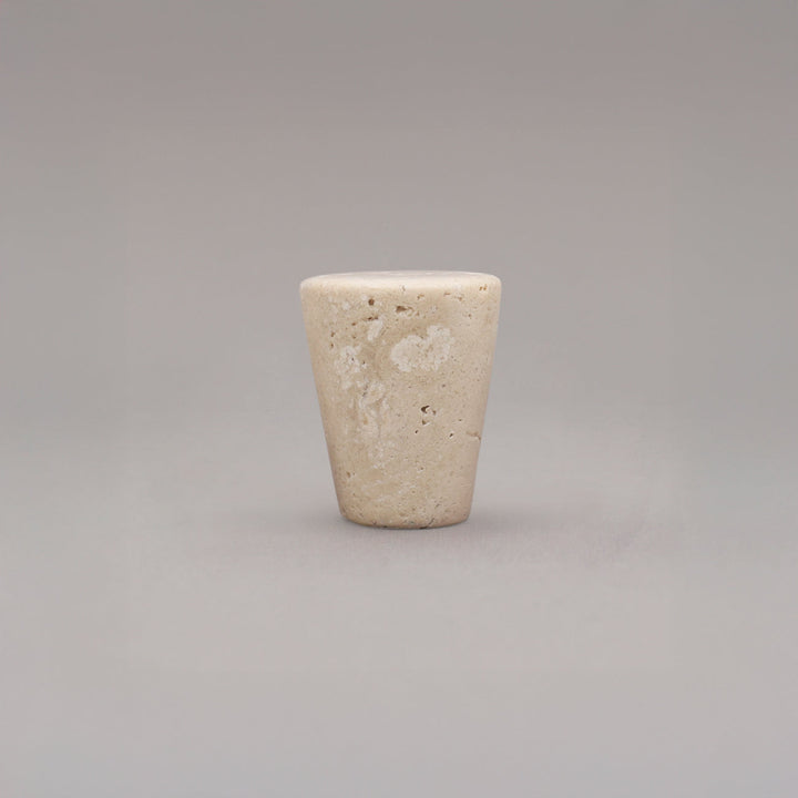 Small Travertine Round Cabinet Knob.