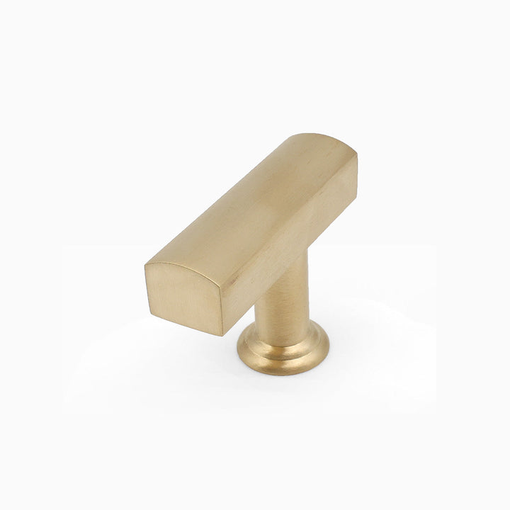 Unlacquered Satin Brass Tknob.