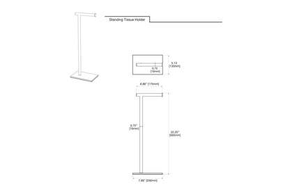 Gatco - Freestanding Toilet Paper Holder  - Square