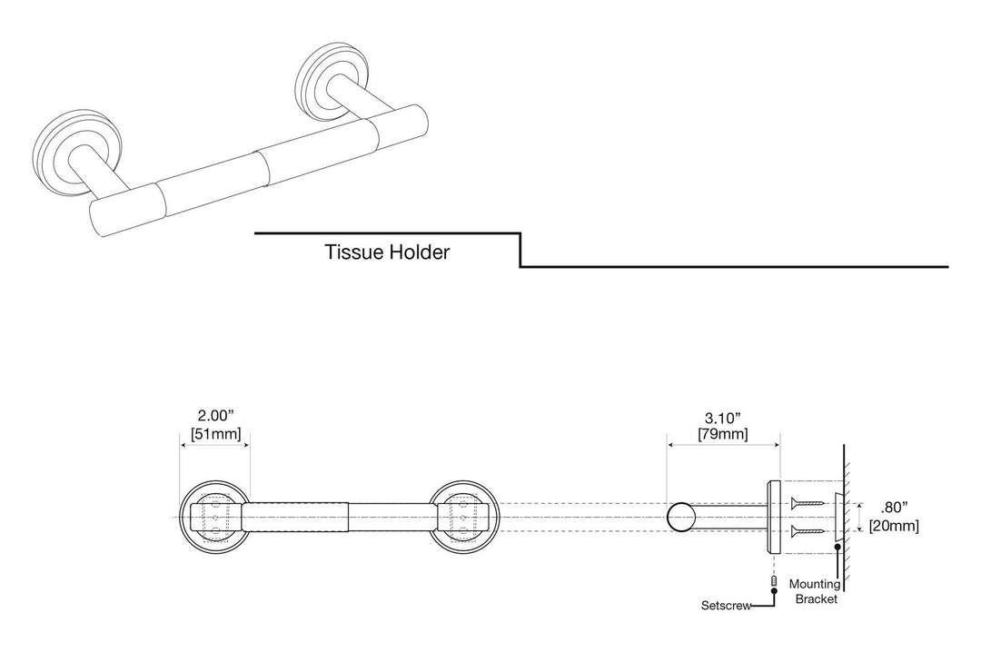 Gatco - Lattitude II Traditional TP Holder