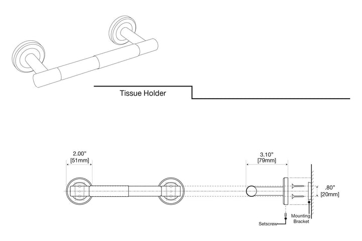 Gatco - Lattitude II Traditional TP Holder