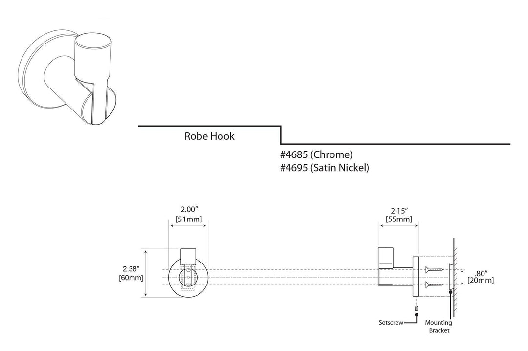 Gatco - Channel Robe Hook