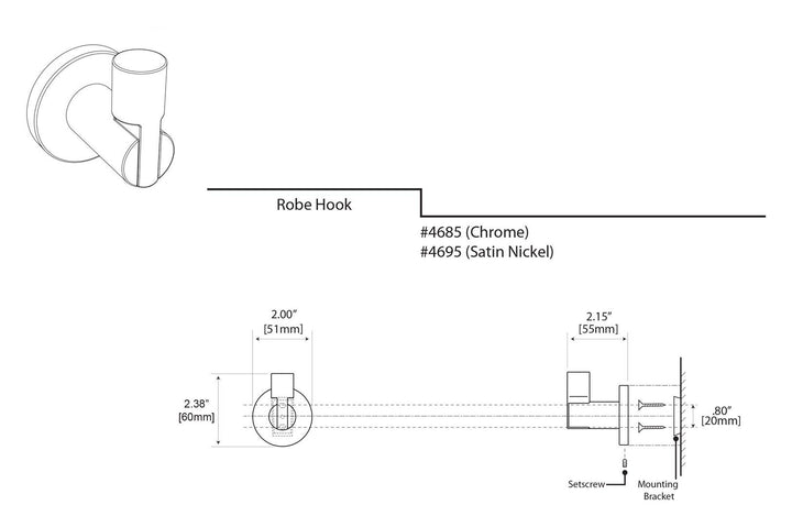 Gatco - Channel Robe Hook