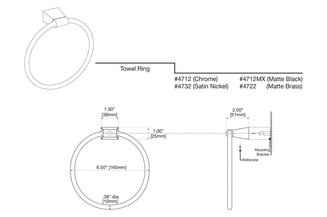 Gatco - Bleu Towel Ring