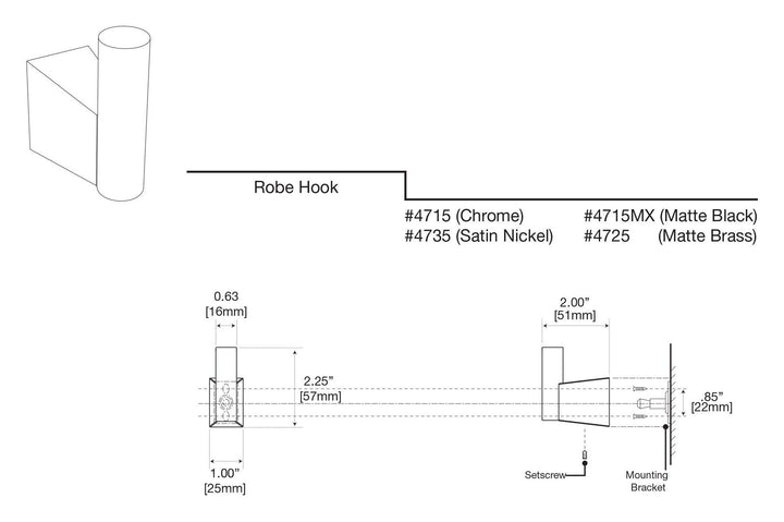 Gatco - Bleu Single Bath Hook