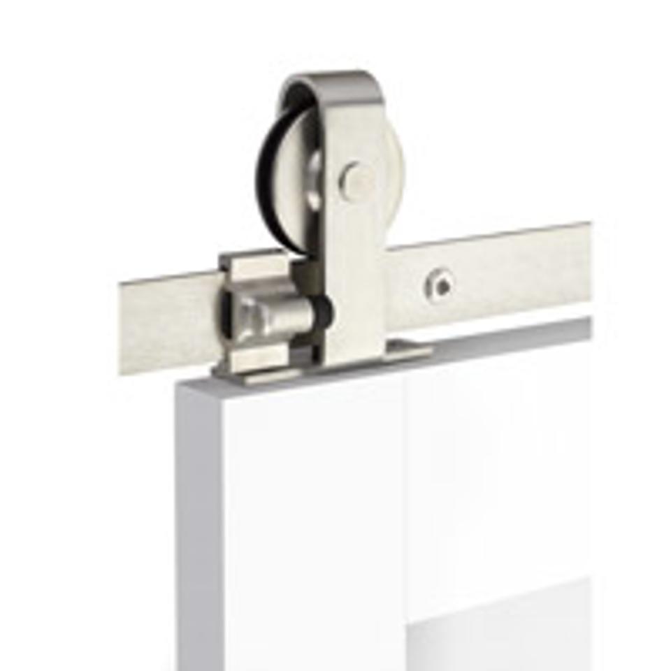 EMTEK - Barn Door Track - Face Mount - Stainless Steel