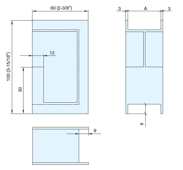 Sugatsune - Contemporary Sliding Door Handle with Flange