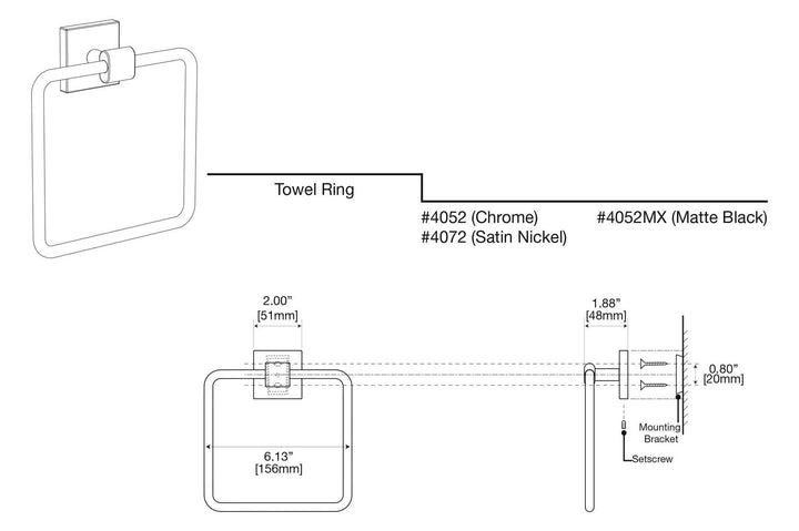 Gatco - Elevate Towel Ring