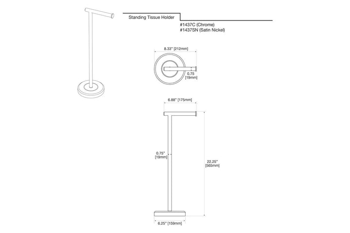 Gatco - Freestanding Toilet Paper Holder  - Round